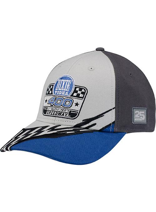 2020 Dixie Vodka 400 Checkered Hat in Gray - Left View